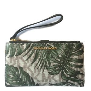 MICHAEL KORS WALLET AND WRISTLET MK PALM